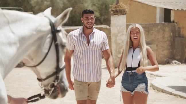 Tommy and Molly-Mae on their romantic horse-riding date last week (Credit: ITV2)