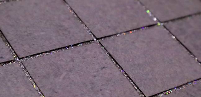 You can also get glitter to mix with grout (Credit: Hemway)