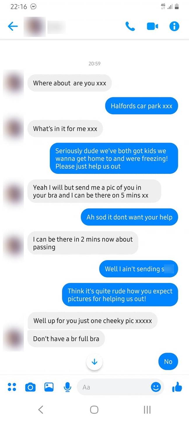 The Facebook messages shocked Bethany (Credit: Kennedy News)