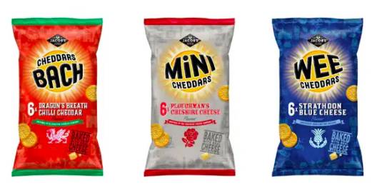The mini cheddars come in three new limited edition flavours (Credit: Jacob's)