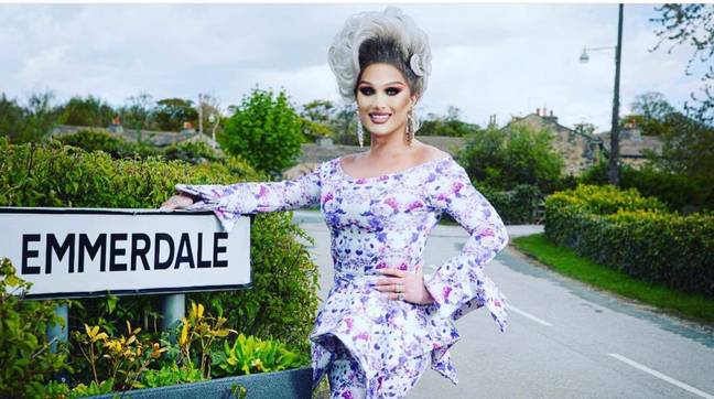 The Vivienne is appearing in ITV Emmerdale to for the first Pride celebration on the show (Credit: Twitter/THEVIVIENNEUK)
