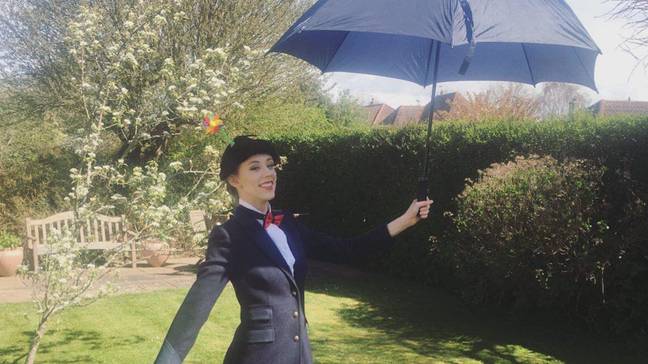 She also dressed as Mary Poppins (Credit:SWNS) 