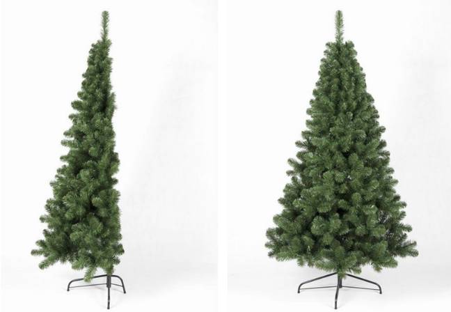 The 5ft Italian designed Arbor Vitae Fir Half Tree costs £35.99 (Credit: Christmas Tree World)
