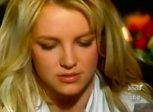 Britney was visibly shaken by the comments (Credit: ABC)
