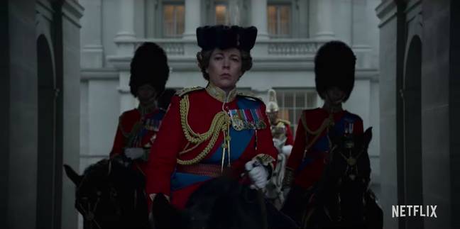 The trailer kicks off with Olivia Colman as the Queen (Credit: Netflix)
