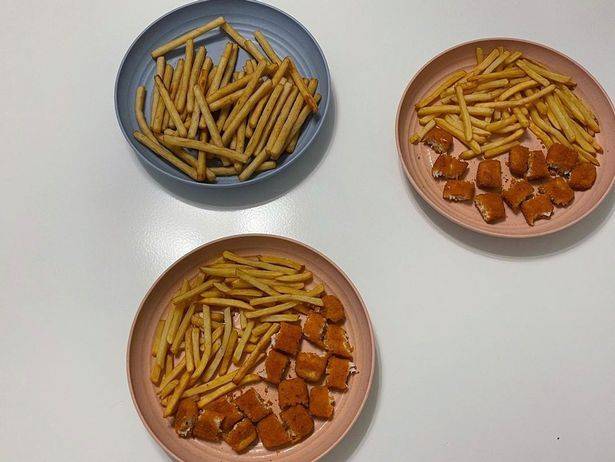 Christine gave her children fish fingers and chips (Credit: Instagram/ Christine McGuinness) 