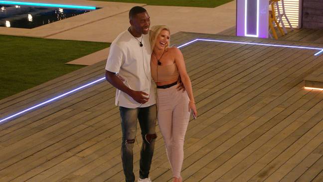 Chloe and Aaron coupled up in Love Island (Credit: ITV)