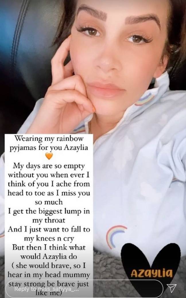 Azaylia's mum Safiyya also spoke about the pain of losing her daughter (Credit: Safiyya Vorajee/ Instagram)