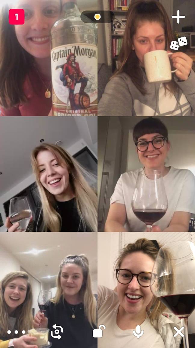 Video chatting with friends with booze sounds like the perfect Friday night isolation (Credit: Unity Blott)