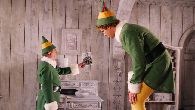 Will Ferrell and Bob Newhart in Elf (2003) (Credit: New Line Cinema)