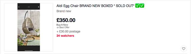 Would you spend this much on the infamous chair? (Credit: eBay)