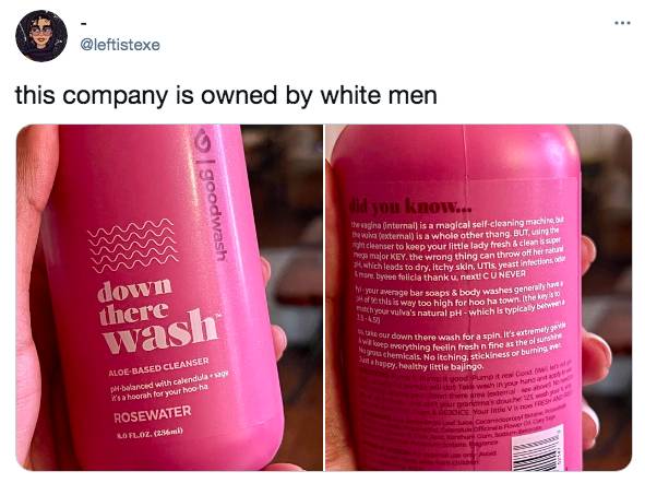 The product went viral thanks to its questionable blurb (Credit: Twitter)