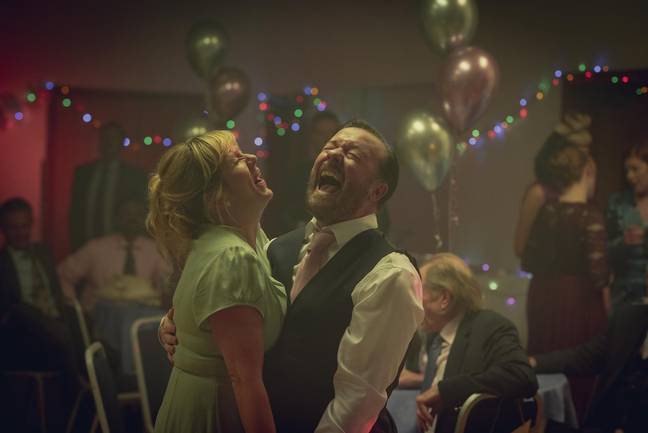 Ricky Gervais plays Tony, and Kerry Godliman plays his late wife Lisa (Credit: Netlfix)
