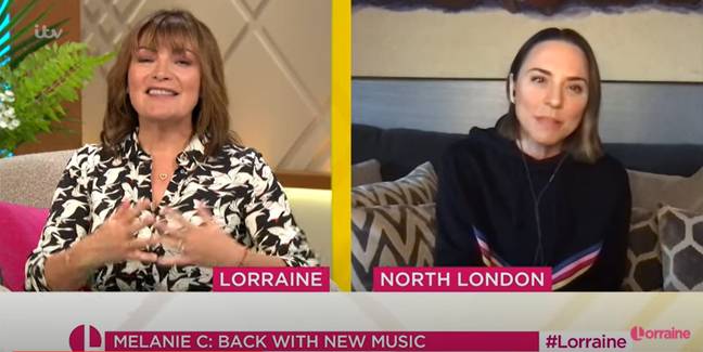 Mel C broke the news while talking to Lorraine (Credit: ITV)