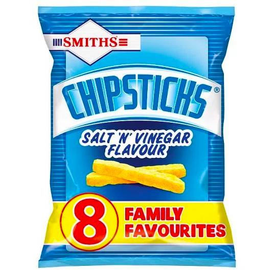 Currently Salt and Vinegar are the only flavour Chipsticks available. Credit: Smiths/Walkers