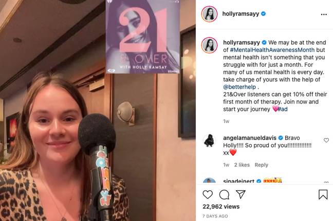 Holly Ramsay's podcast '21 and Over with Holly Ramsay' (Credit: Instagram/hollyramsayy)
