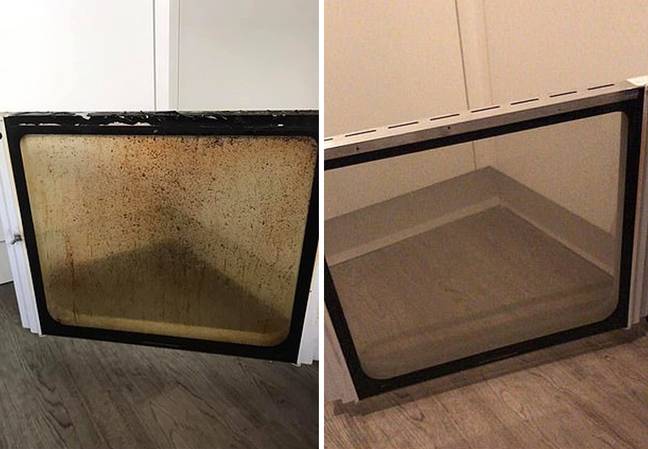 Someone else showed off how well it cleaned an oven door. Credit: Extreme Couponing and Bargains UK group