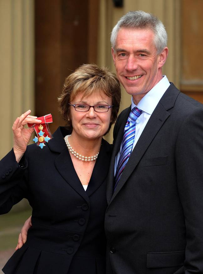 Dame Julie and husband Grant in 2008 (Credit: PA)
