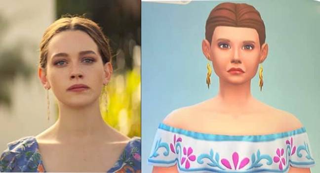 Love Quinn's virtual version even boasted a similar dress and earrings (Credit: Facebook/Keri Lynn)