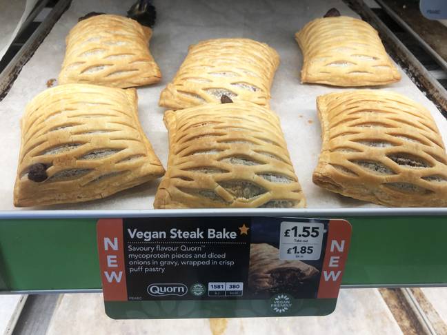 The Vegan Steak Bake launched earlier this month (Credit: PA)
