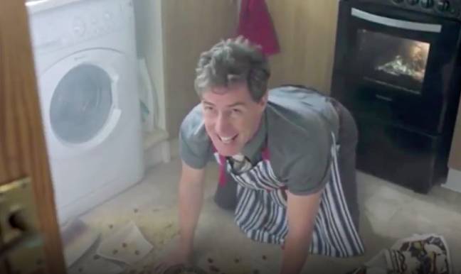 The sneak peak sees Uncle Bryn have a meltdown in the kitchen (Credit: BBC)