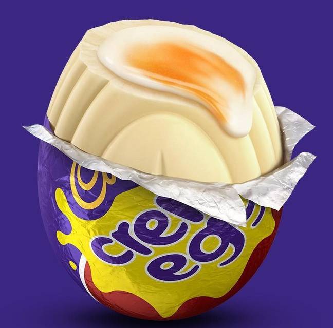 The white chocolate eggs will be in regular packaging. (Credit: Cadbury's)