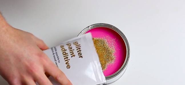 You can mix the glitter with any kind of emulsion paint (Credit: Hemway)