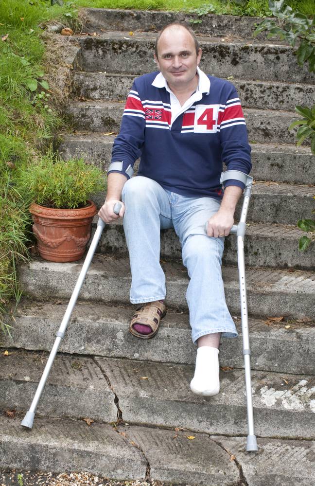 In 2010, the cheating Major unfortunately sliced off three of his toes in a garden lawnmower accident (Credit: Shutterstock)