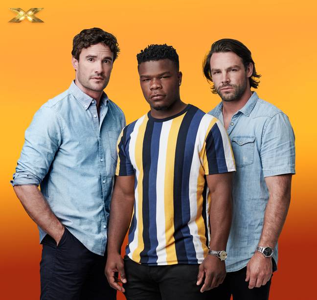 Rugby players Thom Evans, Levi Davis and Ben Foden. Credit: ITV