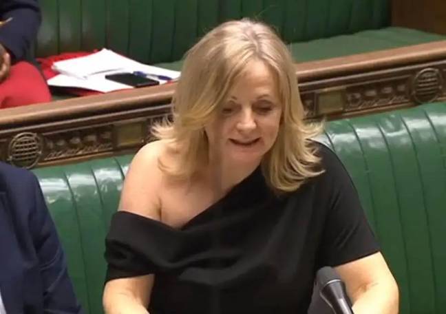 Tracey Brabin wears off-the-shoulder dress in parliament (Credit: UK Parliament)