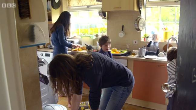 Their home was cramped for their three children. Credit: BBC Two/Remarkable Television