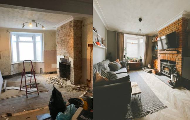 The couple's living room has been revamped (Credit: Jordy Wells)
