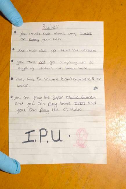 The note had a strict set of instructions (Credit: West Yorkshire Police)