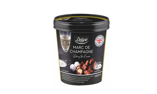 Marc de Champagne flavoured chocolate ice cream promises luxury with every mouthful (Credit: Lidl)