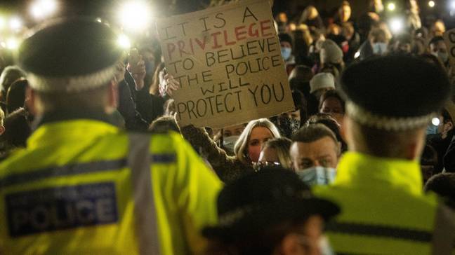 The vigil prompted anger from individuals from the police