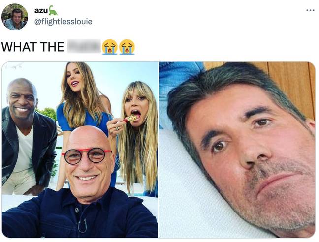The selfie has gone viral on Twitter (Credit: Twitter)