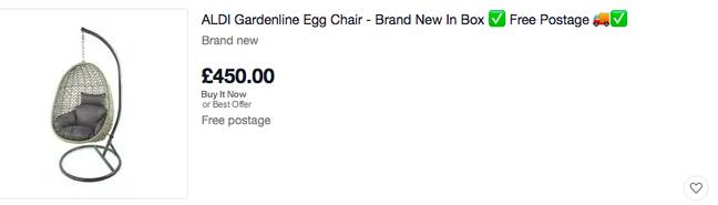 That's a lot of money for an egg chair (Credit: eBay)