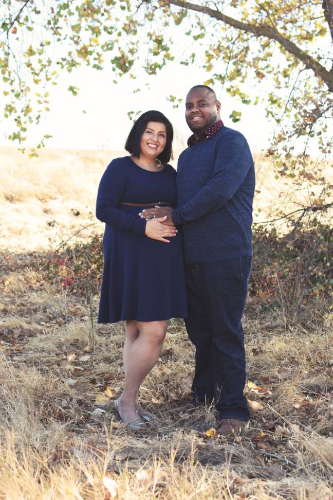 Lizeth and her husband were excited to be expecting twins (Credit: Caters News Agency)
