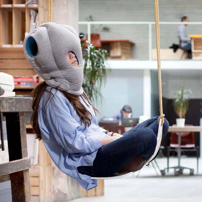 Whatever you preferred position, Ostrich Pillow allows for comfortable napping (Credit: Netflix)
