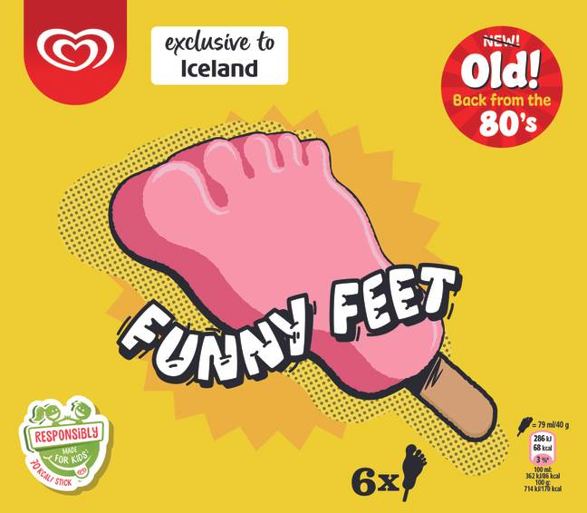 Iceland is bringing back Wall's Funny Feet ice cream (Credit: Iceland)