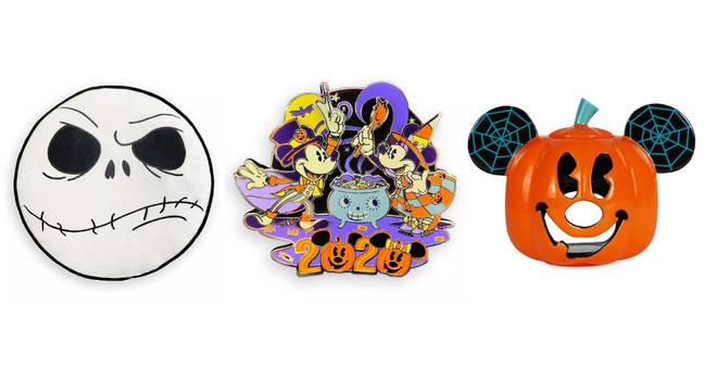 Round off the look with a Mickey and Minnie Trick and Treat Pin Badge ($16) or pop a candle in the Mickey-themed Votive Candle Holder ($20) (Credit: Disney)