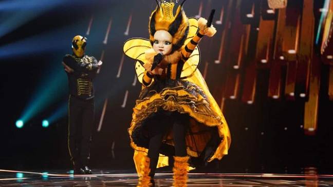 Celebrity contestants are all given whacky costumes including 'Queen Bee'  (Credit: ITV)