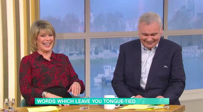 The pair got the giggles as Eamonn struggled to speak (Credit: ITV)
