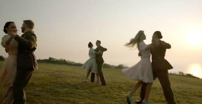 The routine begins on the White Cliffs of Dover (Credit: BBC)