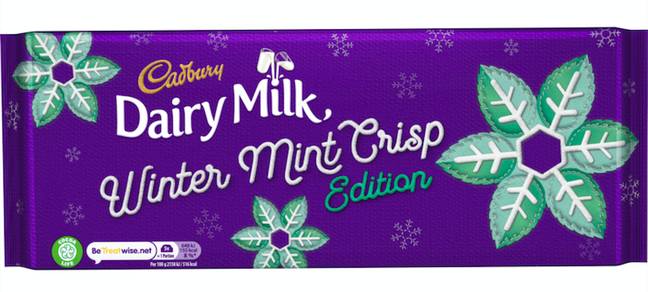 The minty Dairy Milk bar is a Christmas addition (Credit: Cadbury)