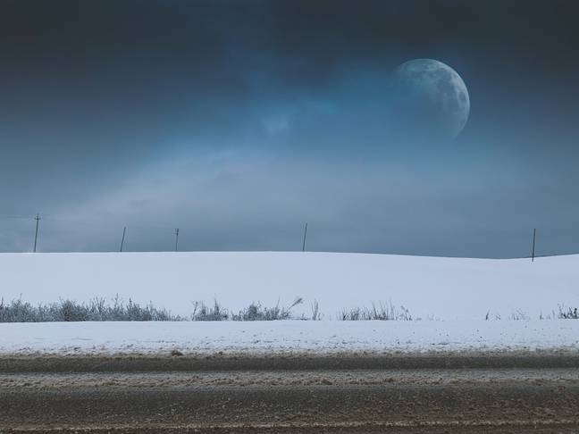 The snow moon is named for the snowfall around this time of year (Credit: Unsplash)