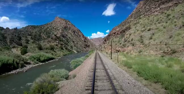 This 2-hour scenic train ride is the most famed portion of the former Denver and Rio Grande Western Railroad (Credit: YouTube) 