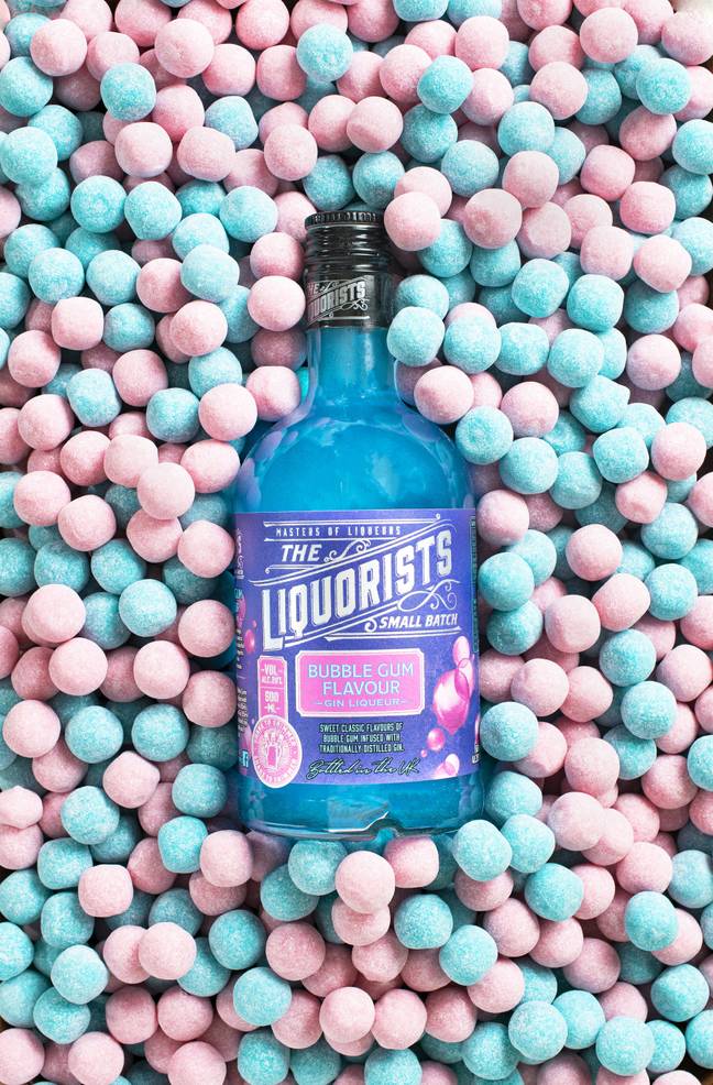 The bubblegum gin is blue and it shimmers (Credit: Morrisons)