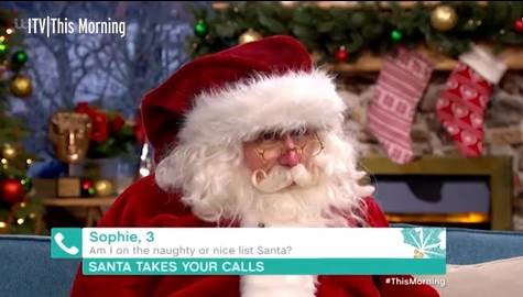 Santa creeped out quite a few viewers. (Credit: ITV/This Morning)