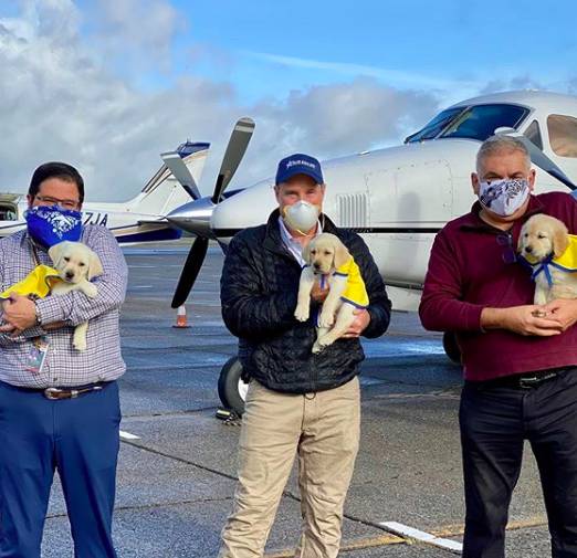 The three pilots volunteered to help the charity (Credit: Canine Companions For Independence/ Instagram) 